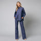 Cămașă denim blue de damă elegantă, model oversize - Minimalis România