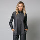 Cămașă denim gri de damă elegantă, model oversize - Minimalis România