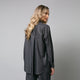Cămașă denim gri de damă elegantă, model oversize - Minimalis România
