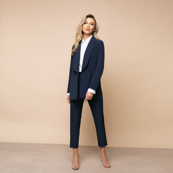 Costum damă bleumarine -compleu 2 piese - Minimalis România