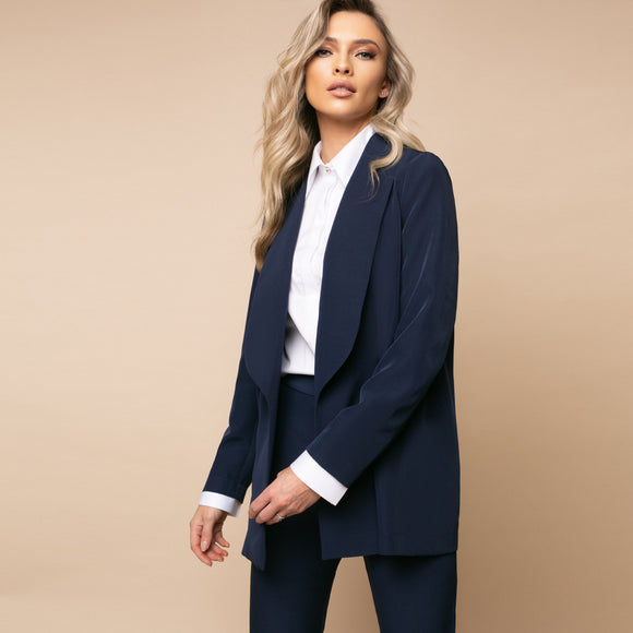 Costum damă bleumarine 2