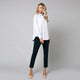 Cămașă de damă elegantă, model oversize albastru deschis - Minimalis România