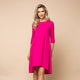 Rochie eleganta de damă mini cu decolteu și fundă la spate, Pink Babydoll - Minimalis România