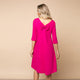 Rochie eleganta de damă mini cu decolteu și fundă la spate, Pink Babydoll - Minimalis România