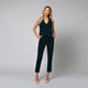 Pantalon crop slimfit de culoare albastru inchis - Minimalis România