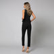 Compleu damă negru alcatuit din pantalon lung și vestă - Minimalis România