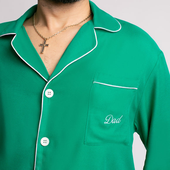 Pijama barbati cu broderie Dad - Minimalis România