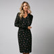 Rochie eleganta midi mulata pe corp din jersey cu imprimeu floral - Minimalis România