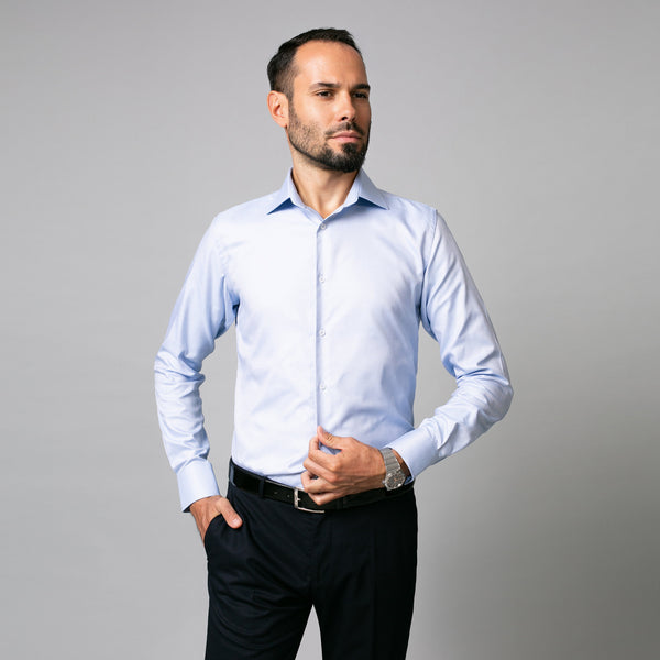 Camasa eleganta pentru barbati de culoare albastru foarte deschis - Minimalis România