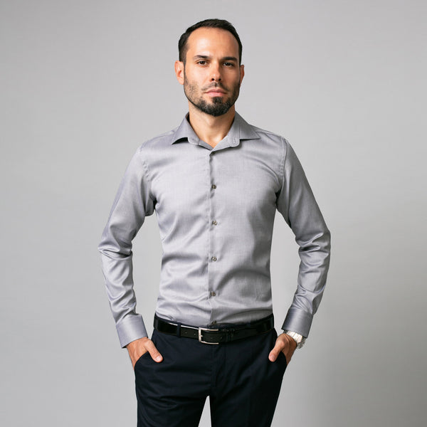 Camasa eleganta pentru barbati de culoare gri deschis - Minimalis România