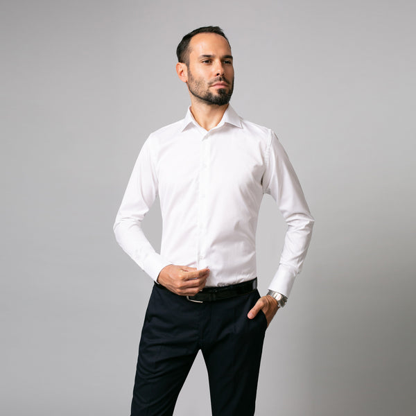 Camasa alba eleganta pentru barbati, croiala slimfit - Minimalis România
