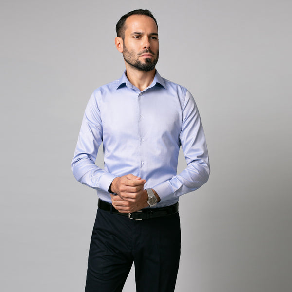 Camasa eleganta pentru barbati de culoare albastru deschis - Minimalis România