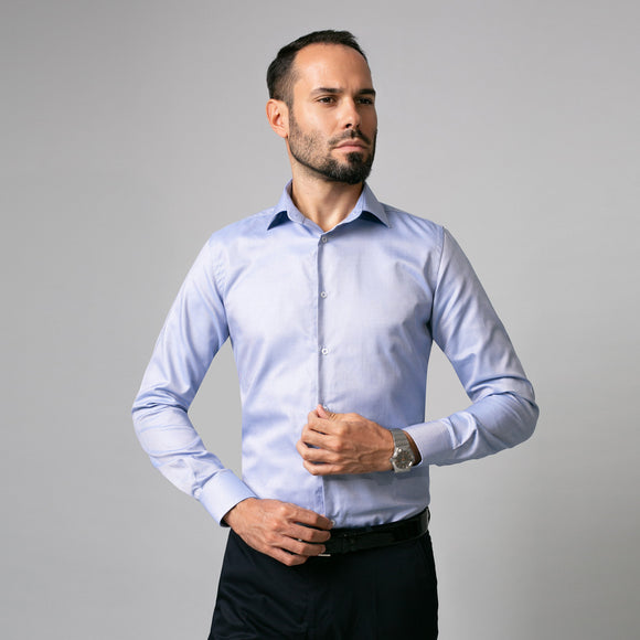 Camasa eleganta pentru barbati de culoare albastru deschis - Minimalis România