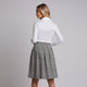 Fustă eleganta de dama midi gri cu carouri - Minimalis România
