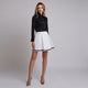 Fustă de damă eleganta mini de culoare alba - Minimalis România