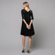 Rochie damă eleganta midi cu fundă la spate, model Black Girl - Minimalis România