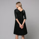 Rochie damă eleganta midi cu fundă la spate, model Black Girl - Minimalis România
