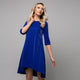 Rochie damă eleganta midi cu fundă la spate, model Blue Girl - Minimalis România