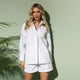 Camasa de dama alba oversize lunga din bumbac premium - Minimalis România