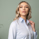 Cămașă elegantă de damă albastru deschis și nasturi inimioare - Minimalis România