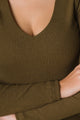 Rochie midi verde olive din material moale plisat - Minimalis România
