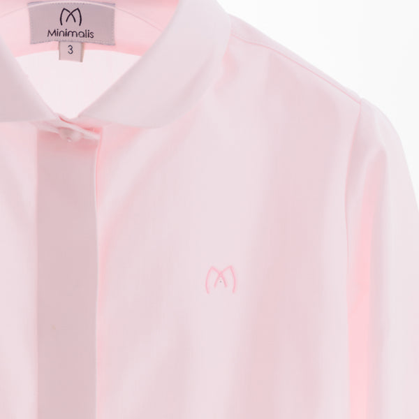 Set 2 Camasi de copii si bebelusi pentru fete din bumbac alb si roz pastel - Minimalis România