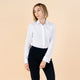 Camasa alba eleganta slimfit cu butoni in forma de fundite negre - Minimalis România