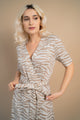 Rochie parte peste parte animal print nude - Minimalis România