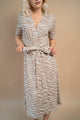 Rochie parte peste parte animal print nude - Minimalis România