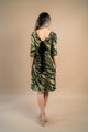 Rochie mini animal print bej si verde din lycra - Minimalis România