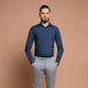 Camasa albastra pentru barbati, model slimfit - Minimalis România