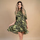Rochie mini animal print bej si verde din lycra - Minimalis România
