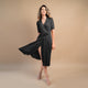Rochie dama neagră parte peste parte