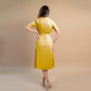 Rochie damă parte peste parte de culoare galbenă 3