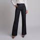 Pantalon de damă evazat din denim albastru inchis 3