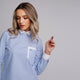 Camasa babyblue de dama cu inchiderea la spate 3