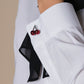 Camasa alba eleganta slimfit cu butoni si funda