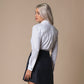 Camasa alba oversize cu butoni - diferite modele