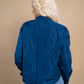 Jacheta camasa de culoare albastru cerneala, casual style oversize
