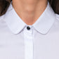 Camasa alba eleganta slimfit cu mansete rotunjite duble si butoni