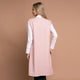 Vesta de dama lunga de culoare roz  4
