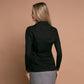 Camasa neagra slimfit cu manseta pentru butoni
