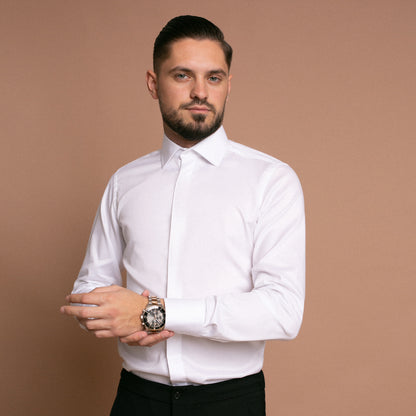 Camasa alba pentru barbati din bumbac