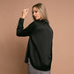 Camasa de culoare neagra, lejera cu maneca lunga si croiala loose fit