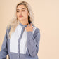 Camasa oversize model albastru inchis cu carouri fine