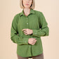Camasa verde lejera cu maneca lunga si croiala loose fit
