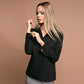 Camasa neagra slimfit cu manseta pentru butoni